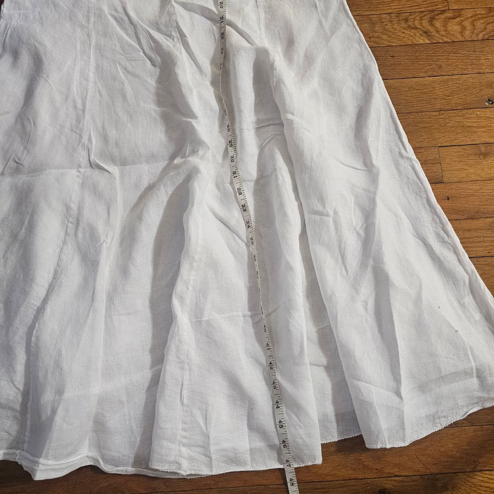 Women's Eileen Fisher White Irish Linen Maxi Dress Size XS - Picture 8 of 8